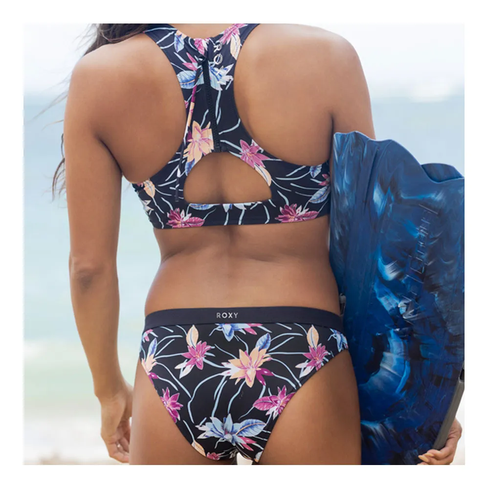Roxy ACTIVE PT BELTED BIK BOT - Bas maillot de bain Femme anthracite floral flow