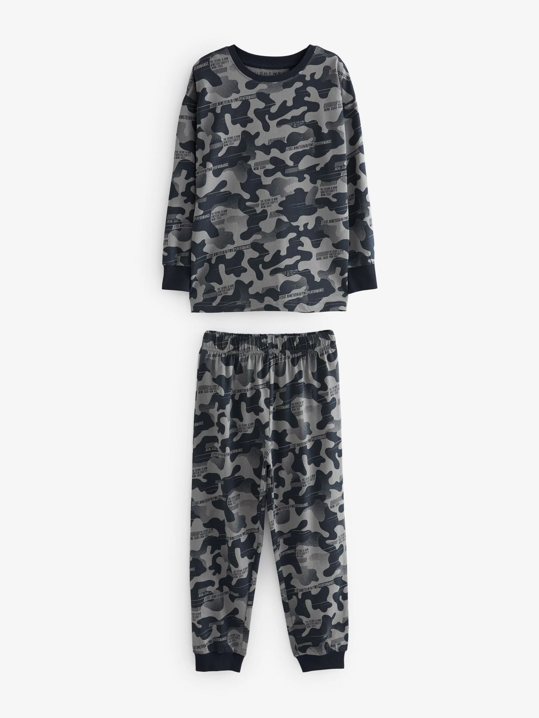 Grijs/blauw/groen camouflage - Verpakking van 3 pyjama's met lange mouwen (3-16 jr)