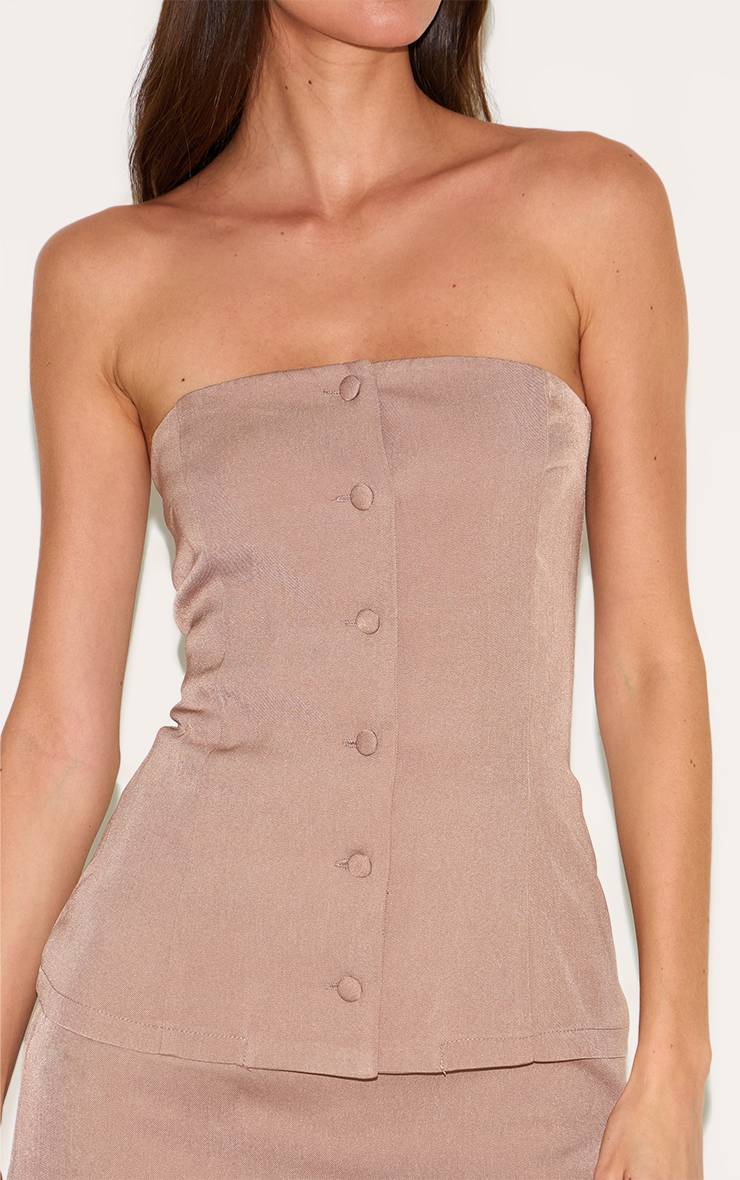 Champignon Robe Moulante Bandeau Avec Détail Gilet