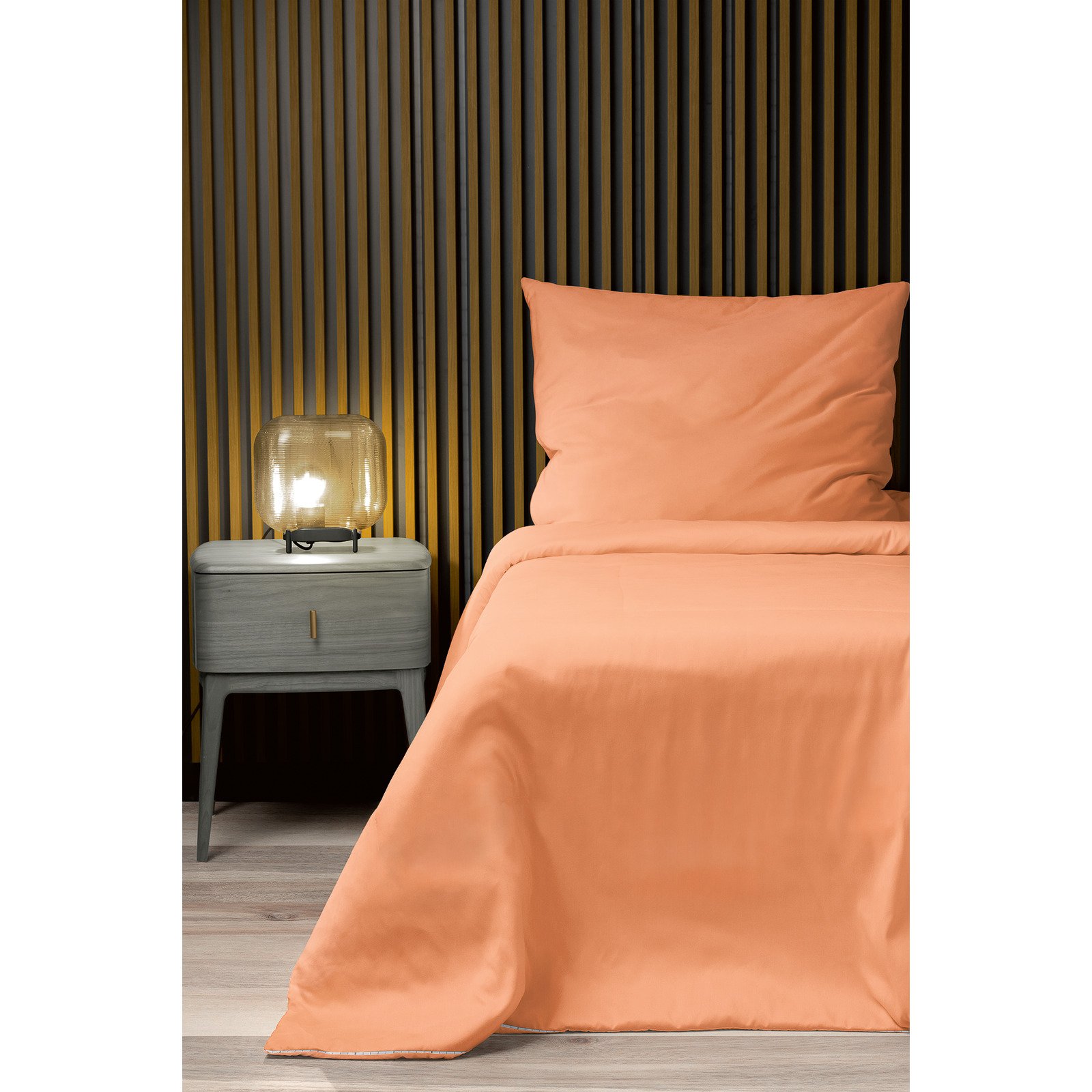 Bettwäsche Tencel Satin unifarben lachs