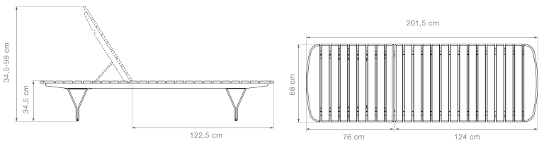 Houe Molo sunbed ligbed