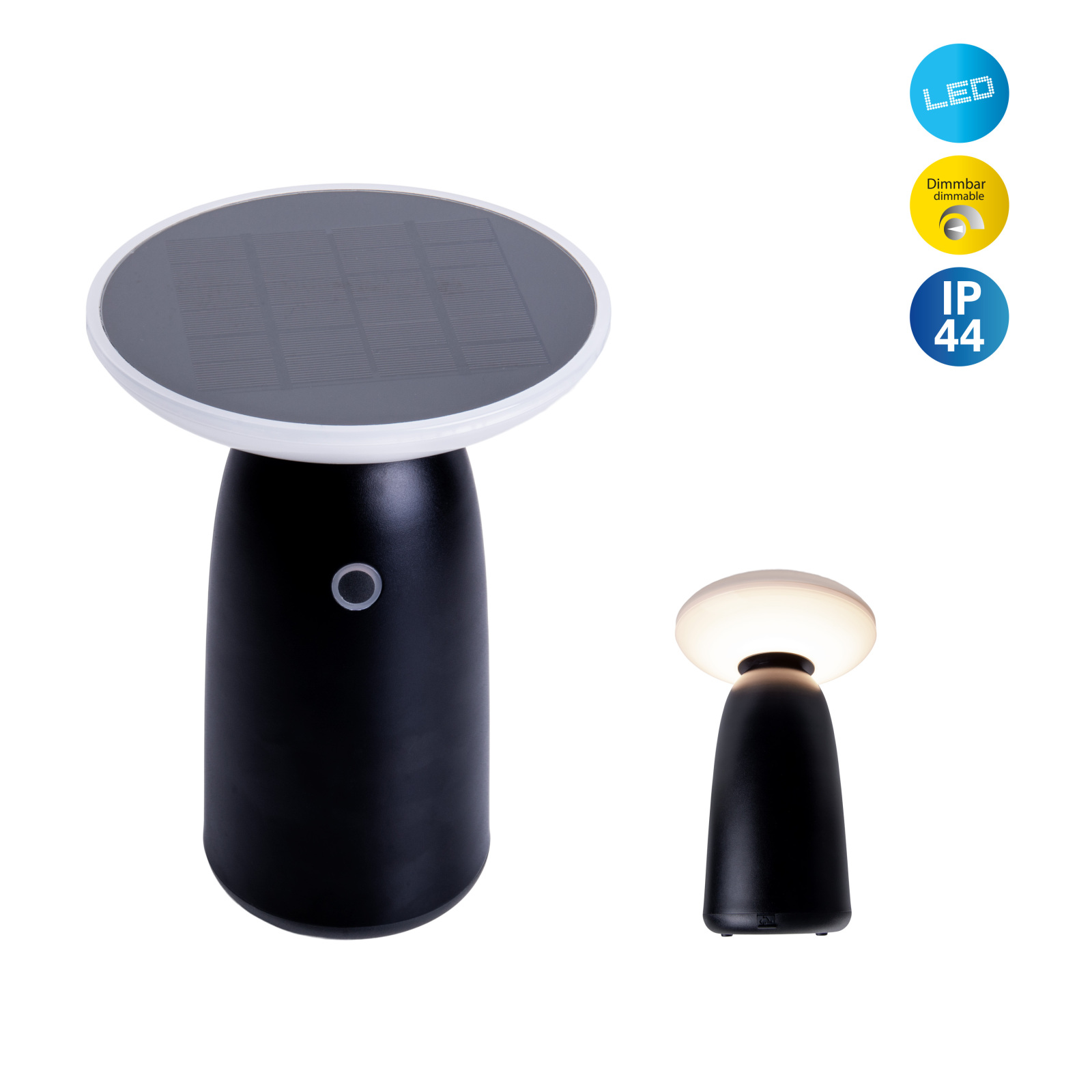 LED-Solarleuchte ADA - schwarz - dimmbar