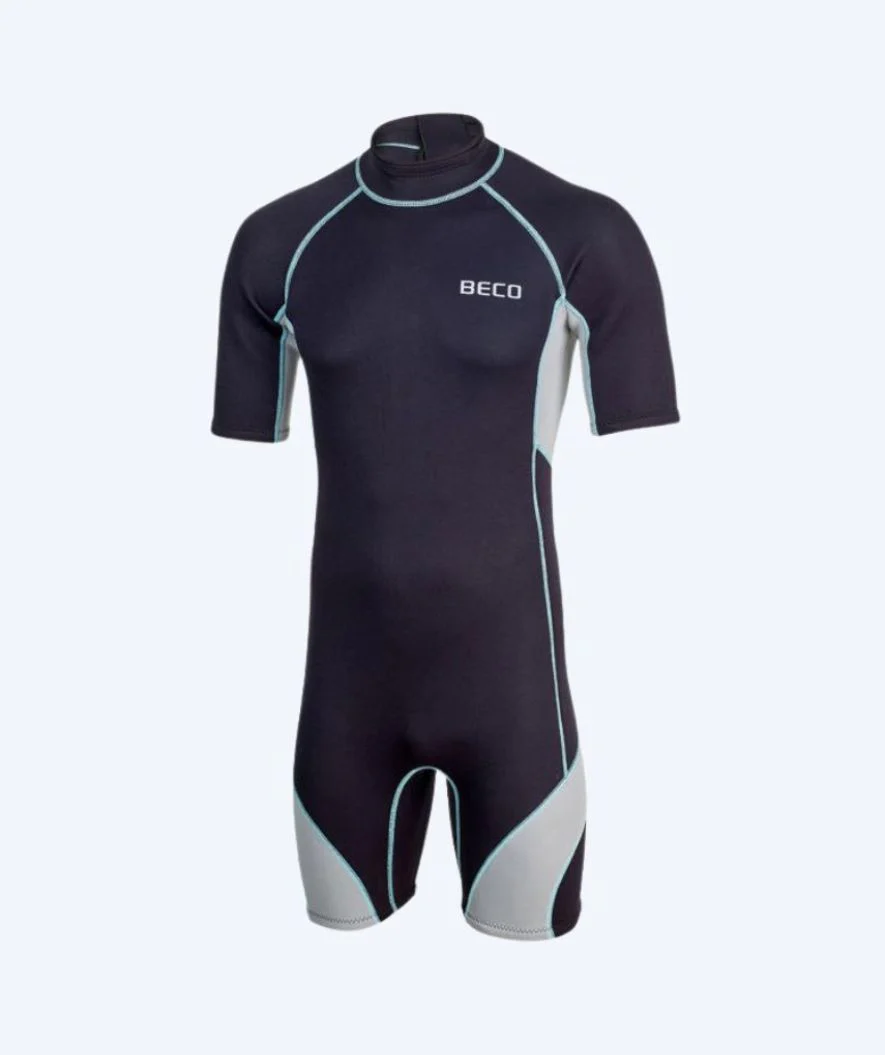 Beco neopren våddragt til mænd - Neoprene Shorty - Sort/grå