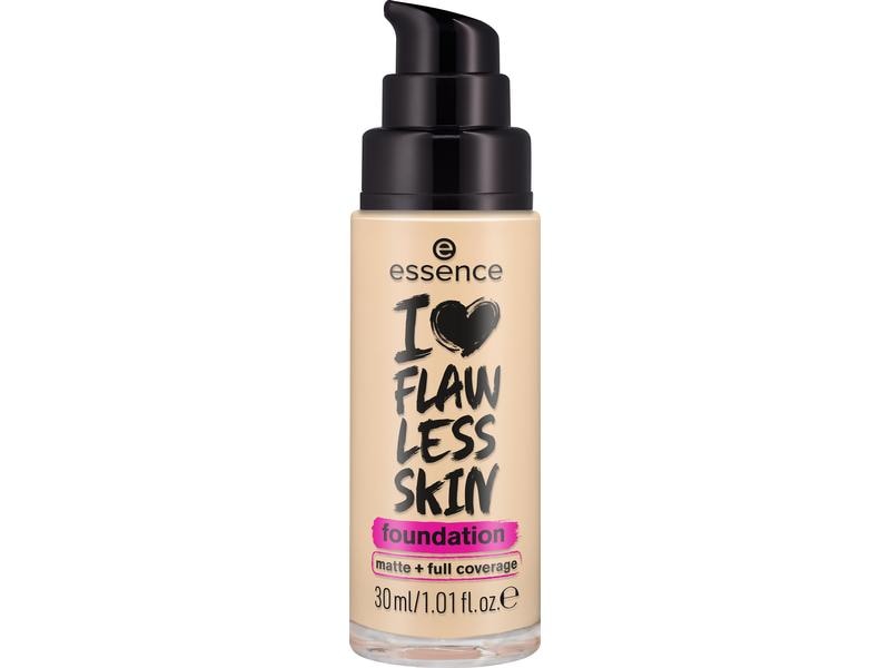 essence Foundation I Love Flawless Skin 30 Dark Porcelain Make-up mit hoher Deckkraft für ein natürlich-mattes Finish