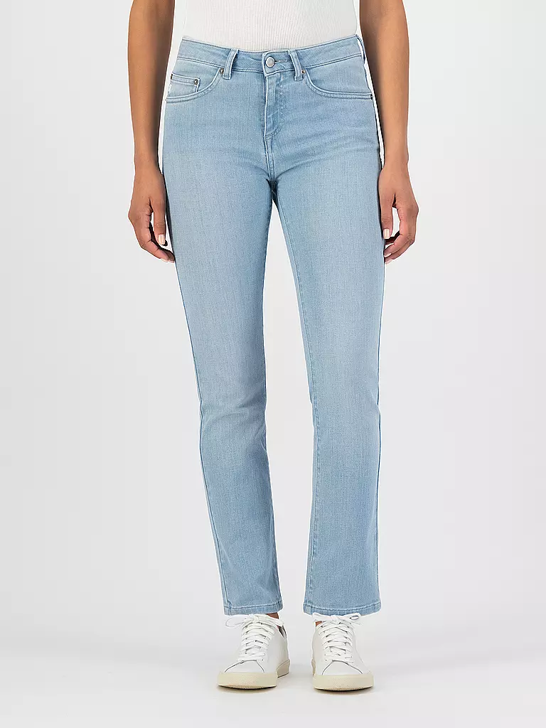 MUD JEANS Jeans Straight Fit FAYE hellblau