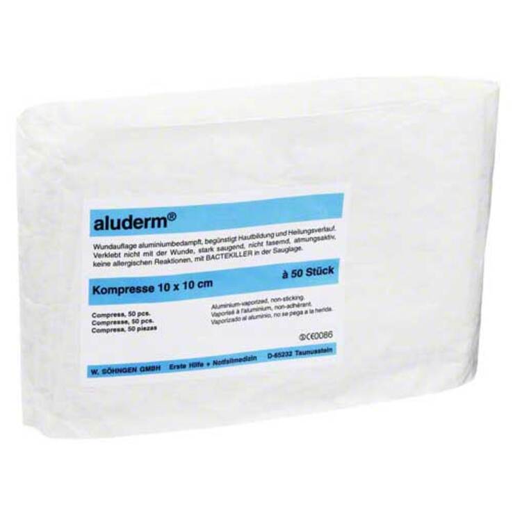 Aluderm Kompressen 10x10cm, 50 St