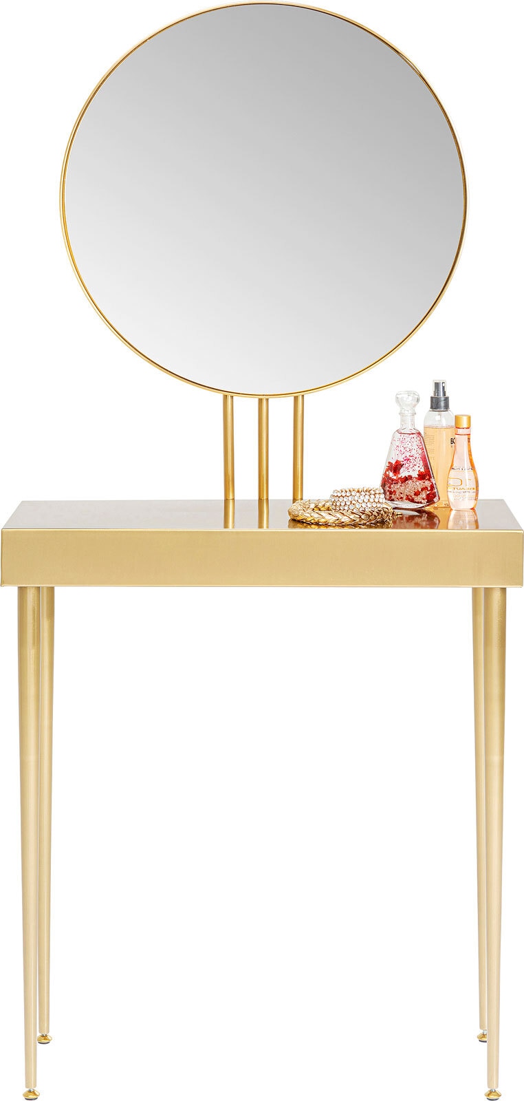 KARE DESIGN Konsole mit Spiegel CURVE ART goldfarbig