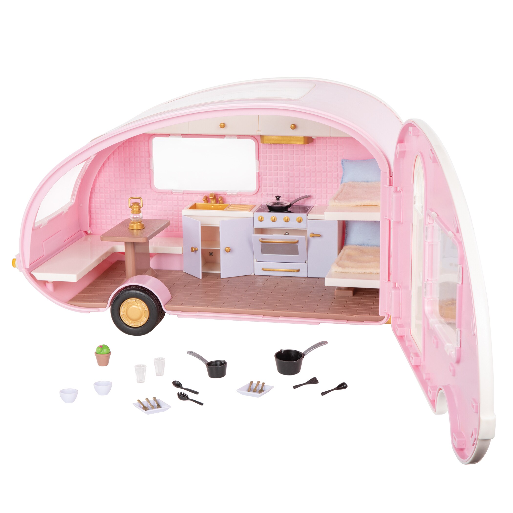 LORI Puppe Eliza mit Auto & Wohnwagen