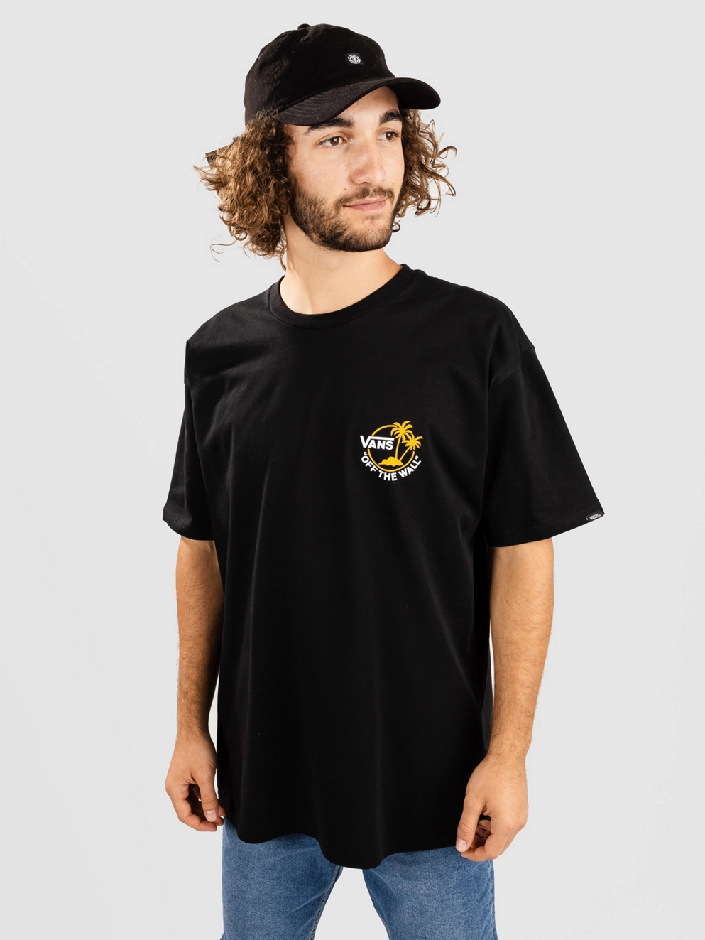 Vans Classic Mini Dual Palm T-Shirt black/golden yellow
