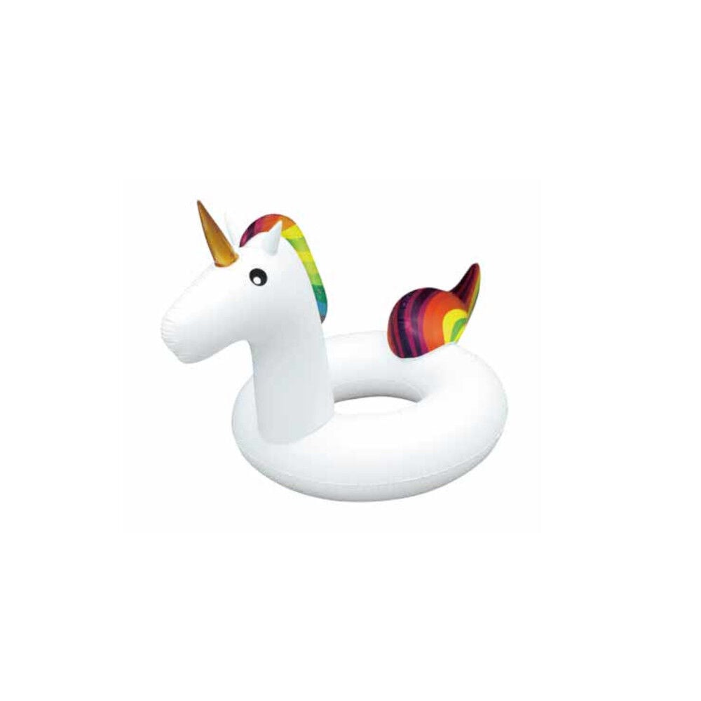 Trio licorne gonflable bouée porte-verre chevauchable