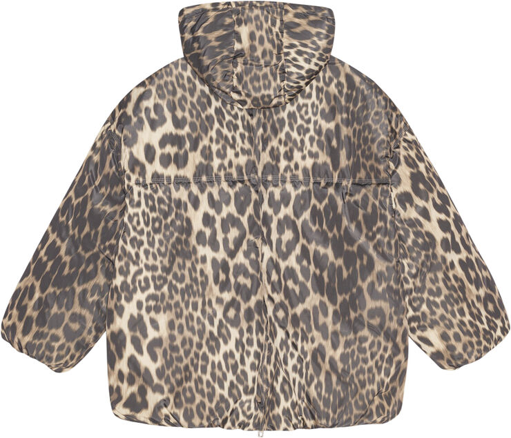 Ganni Leo Puffers Midi Jacket Almond milk