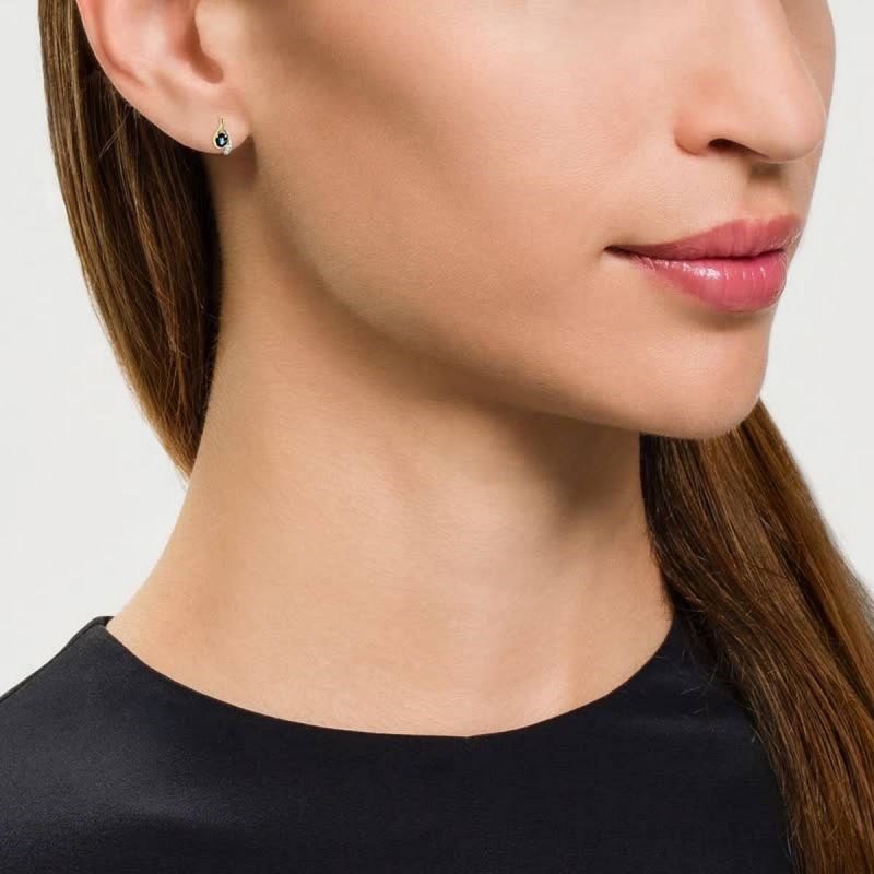 Boucles d'oreilles Or bicolore  et pierres