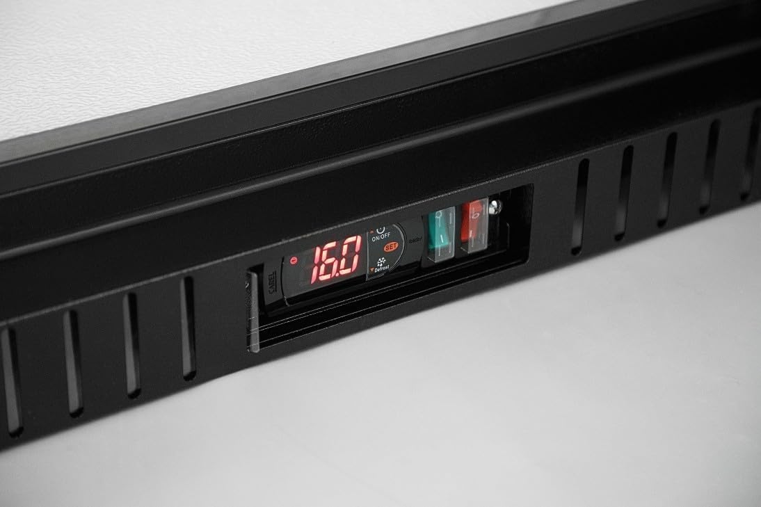METRO Professional Barkühlschrank GBC3102, Aluminium/Glas, 198 L, Luftkühlung, mit Schloss, 2-türig, schwarz