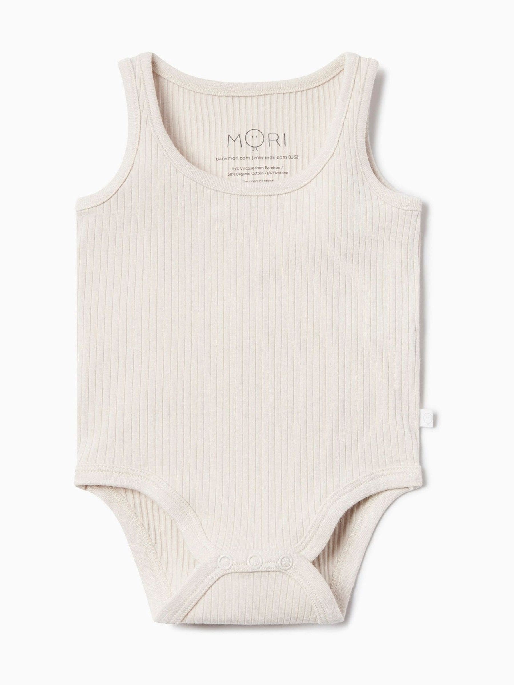 MORI Supersoft Ribbed Frill Neck Long Sleeve Bodysuit