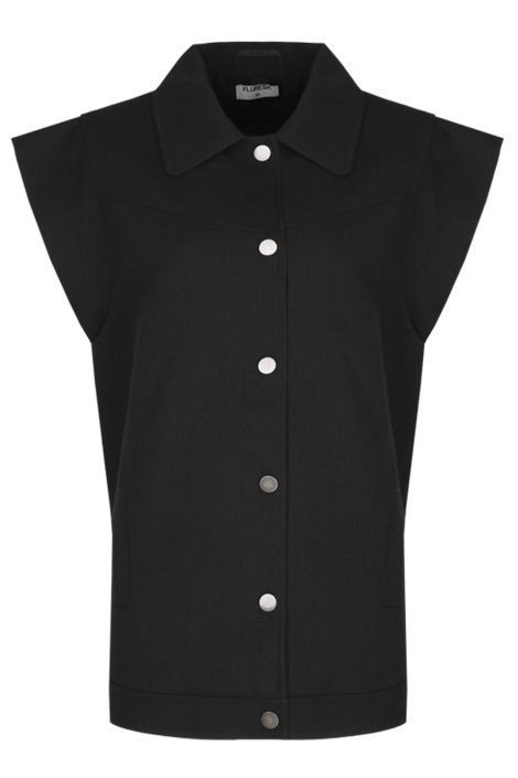 Fluresk zwarte dames gilet