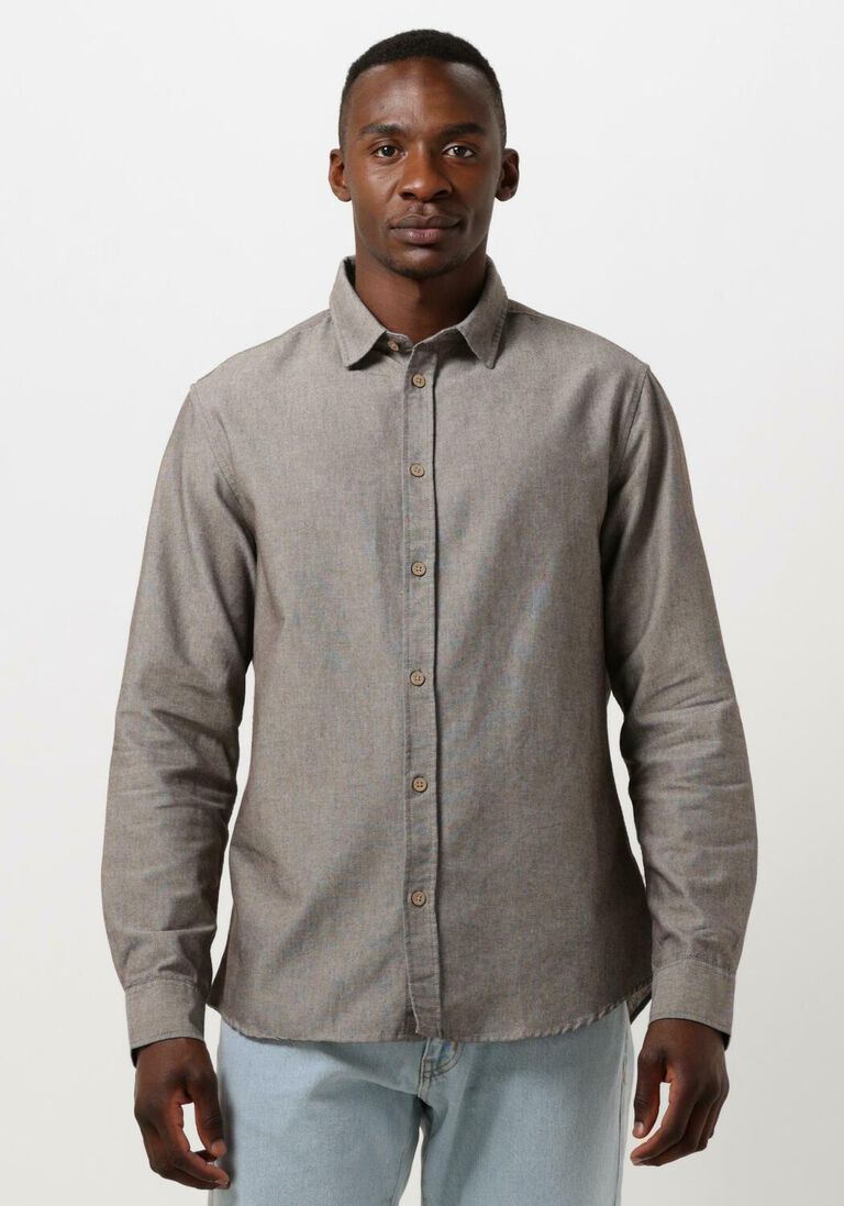 ANERKJENDT bruine anerkjendt casual overhemd aklouis l/s linen shirt