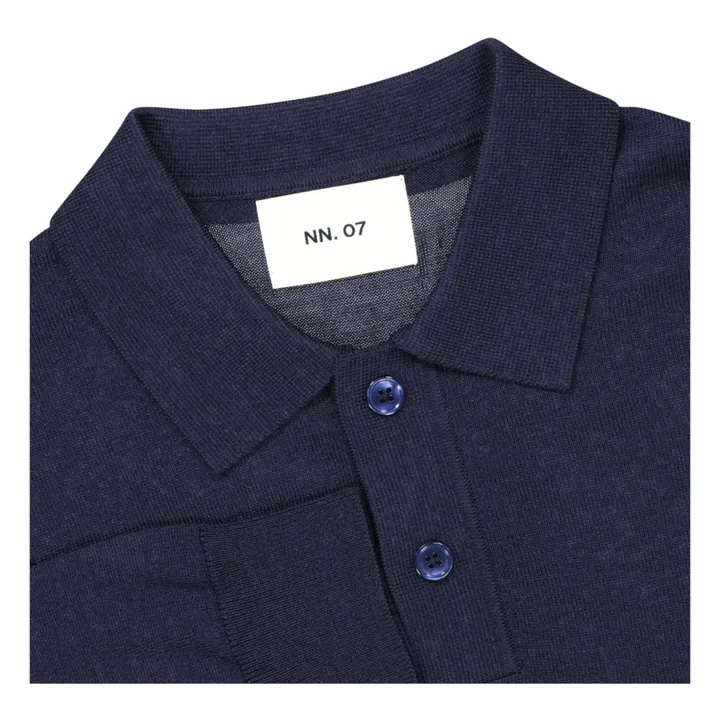 NN. 07 Pull Polo Manches Longues Sergio 6605 | Bleu marine
