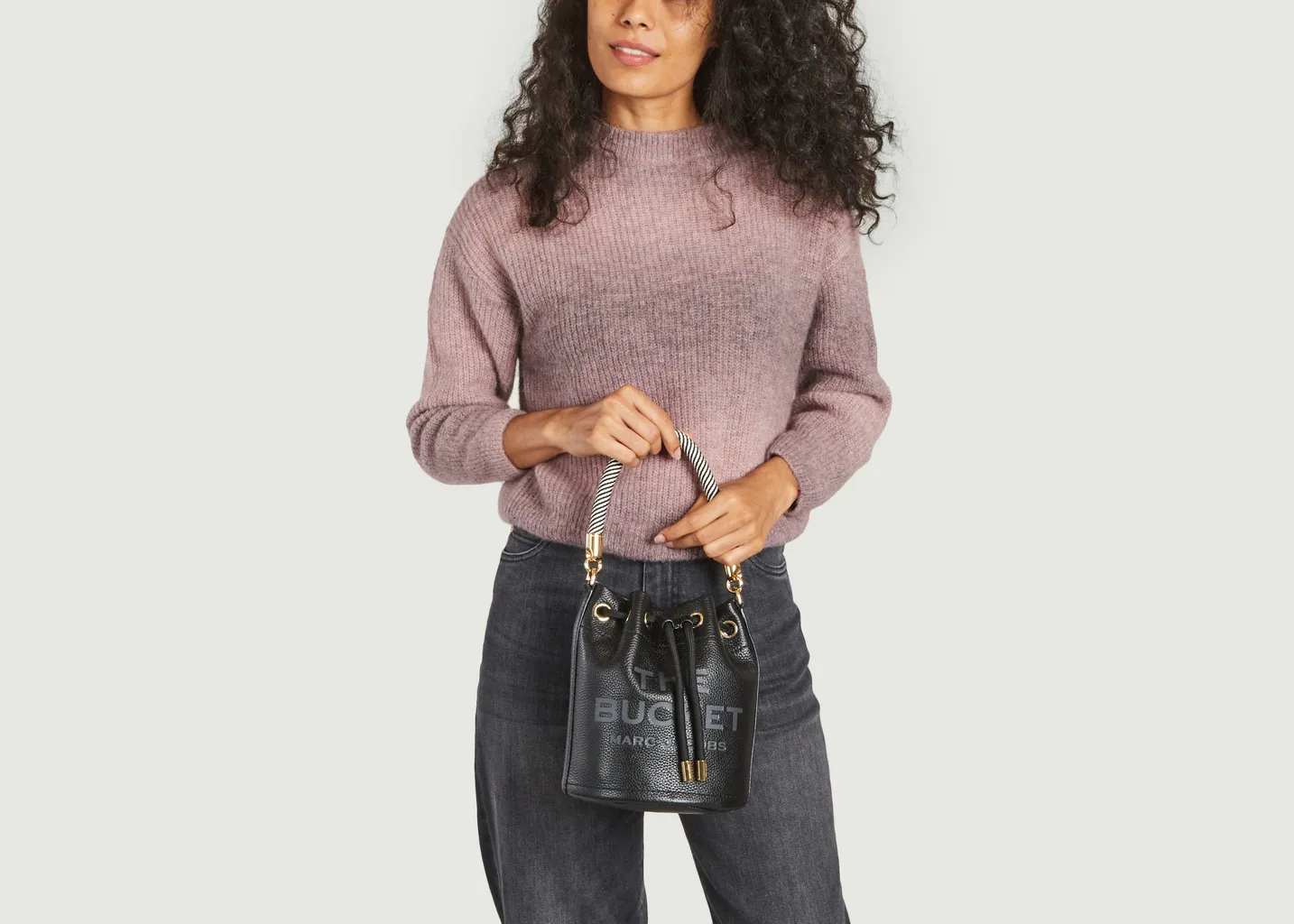 Sac sceau The Bucket en cuir grainé Marc Jacobs