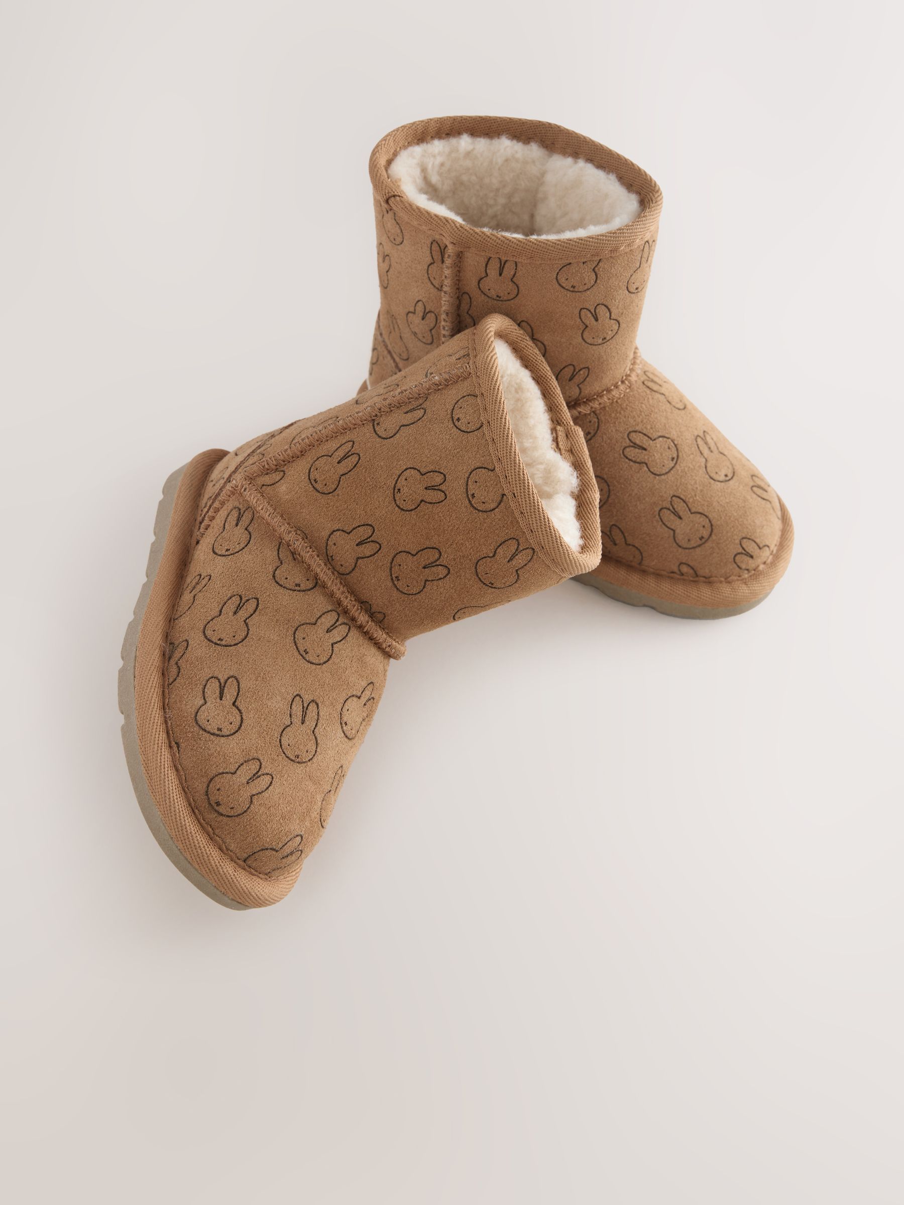 Lichtbruin - Miffy Tall Suede Pull-On Boots