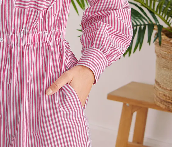 Gestreiftes Blusenkleid