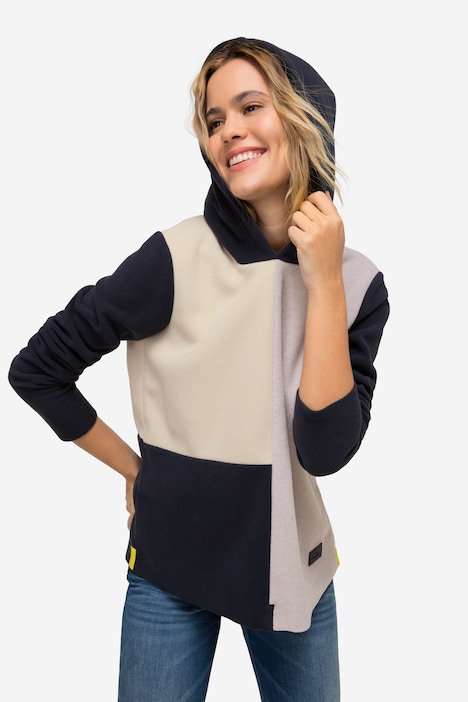Hoodie, Fleece, Colorblocking, Kapuze, Langarm, OEKO-TEX