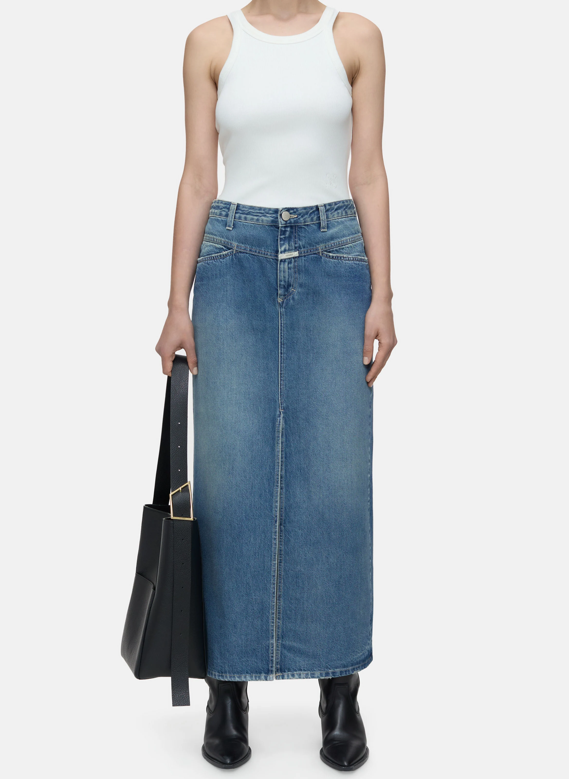 Jupe longue en jean| Bleu