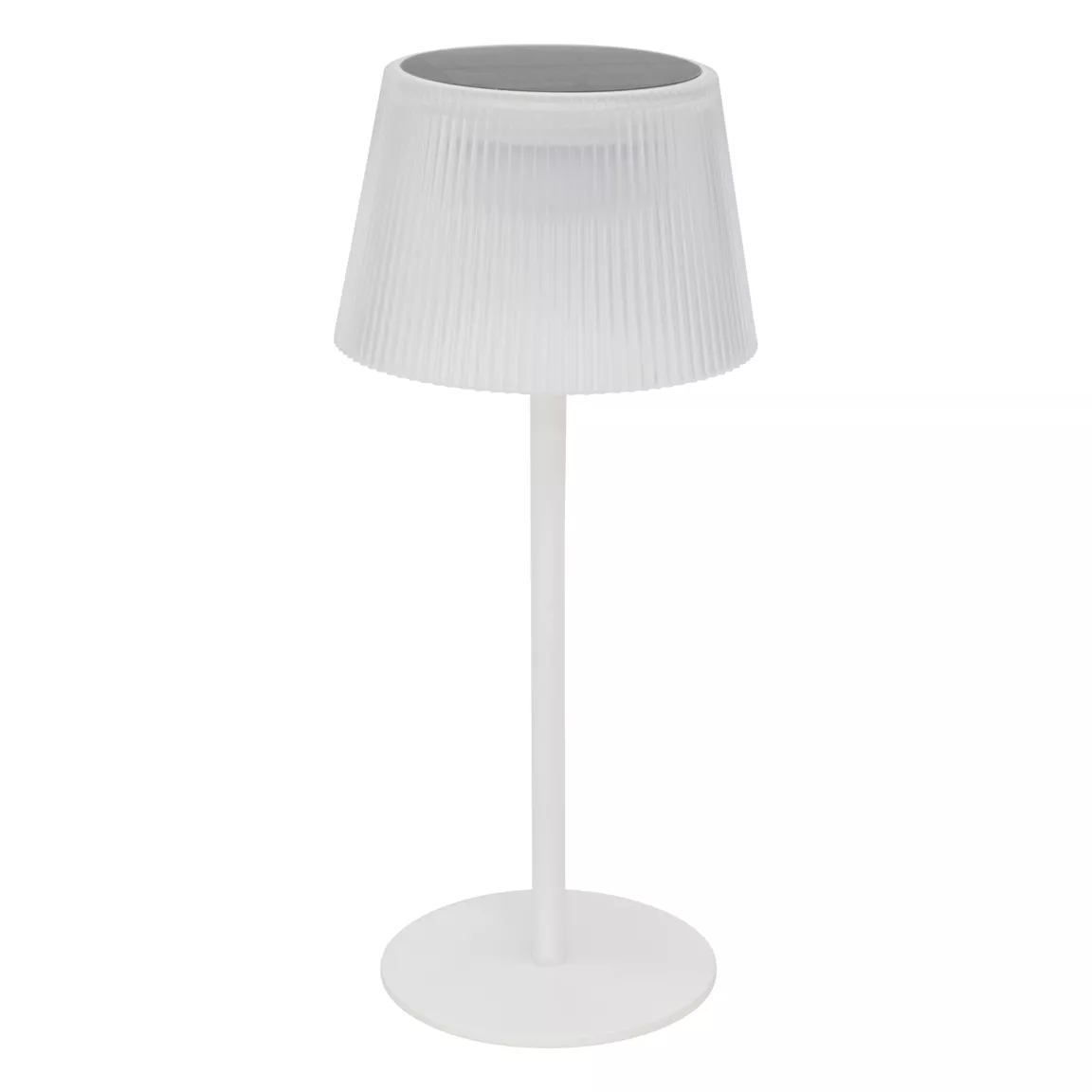 Lampe à poser extérieur solaire/USB (H20 cm) Katy Blanche