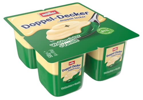 Müller Doppel Decker Waldmeister & Vanilla-Soße