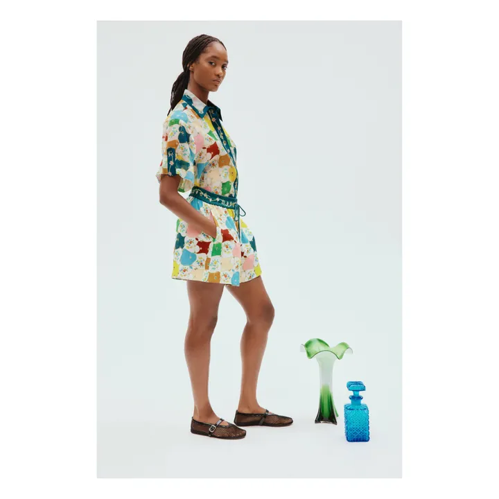 Alémais Chemise Everly Soie et Coton | Bleu