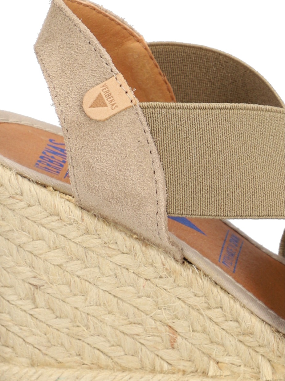Veloursleder Keilsandale