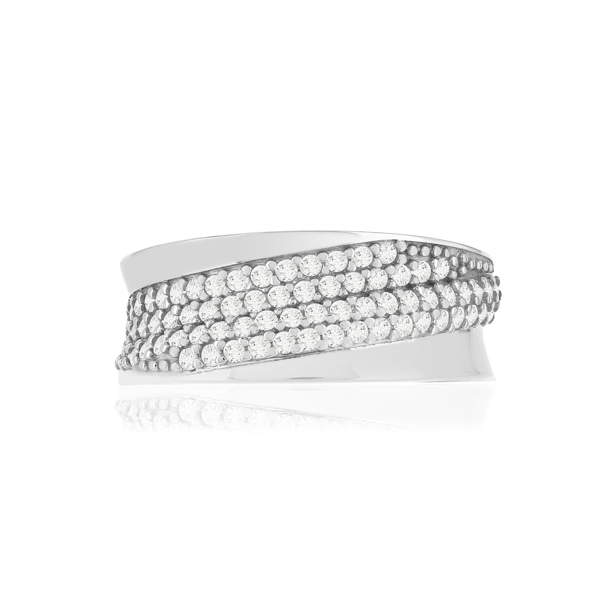 Bague argent 925, zirconias.