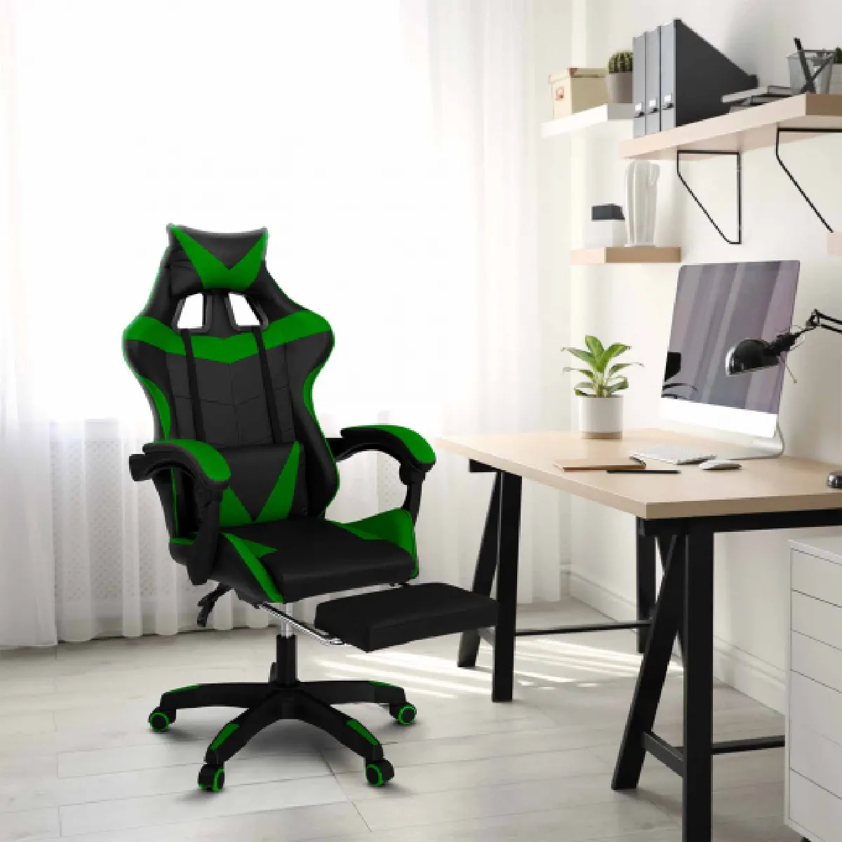 Idmarket MARKET Fauteuil gaming ALEX - Noir/Vert