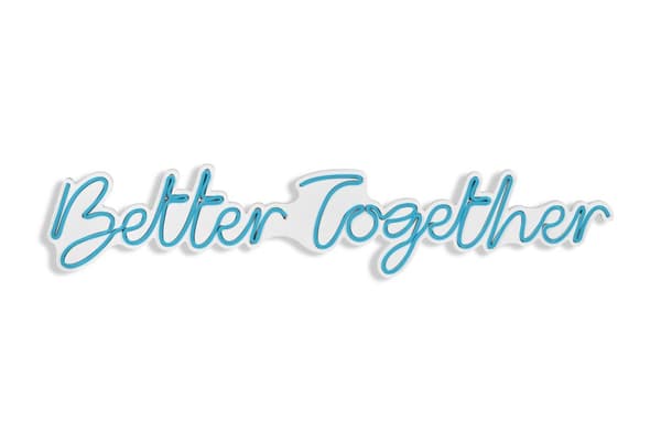 Dekorativ plast LED-belysning Better Together - Blå