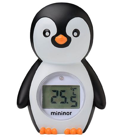 Mininor Bådetermometer - Pingvin - Sort/Hvid