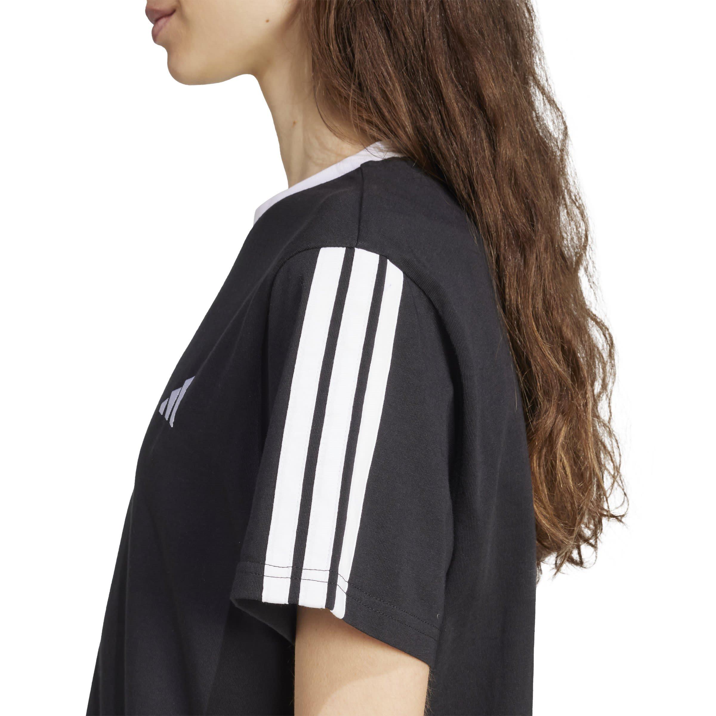 adidas Essentials 3 Stripe T-Shirt Womens
