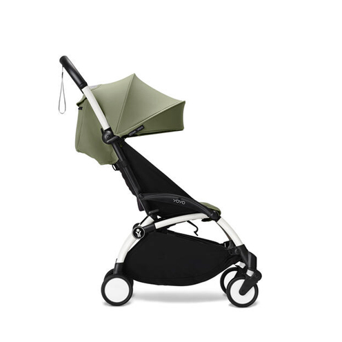 Poussette YOYO 3 Pack 6+ Olive / Cadre Blanc - STOKKE
