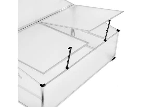 Mini serre de jardin polycarbonate 102 x 102 x 31 cm 1608023