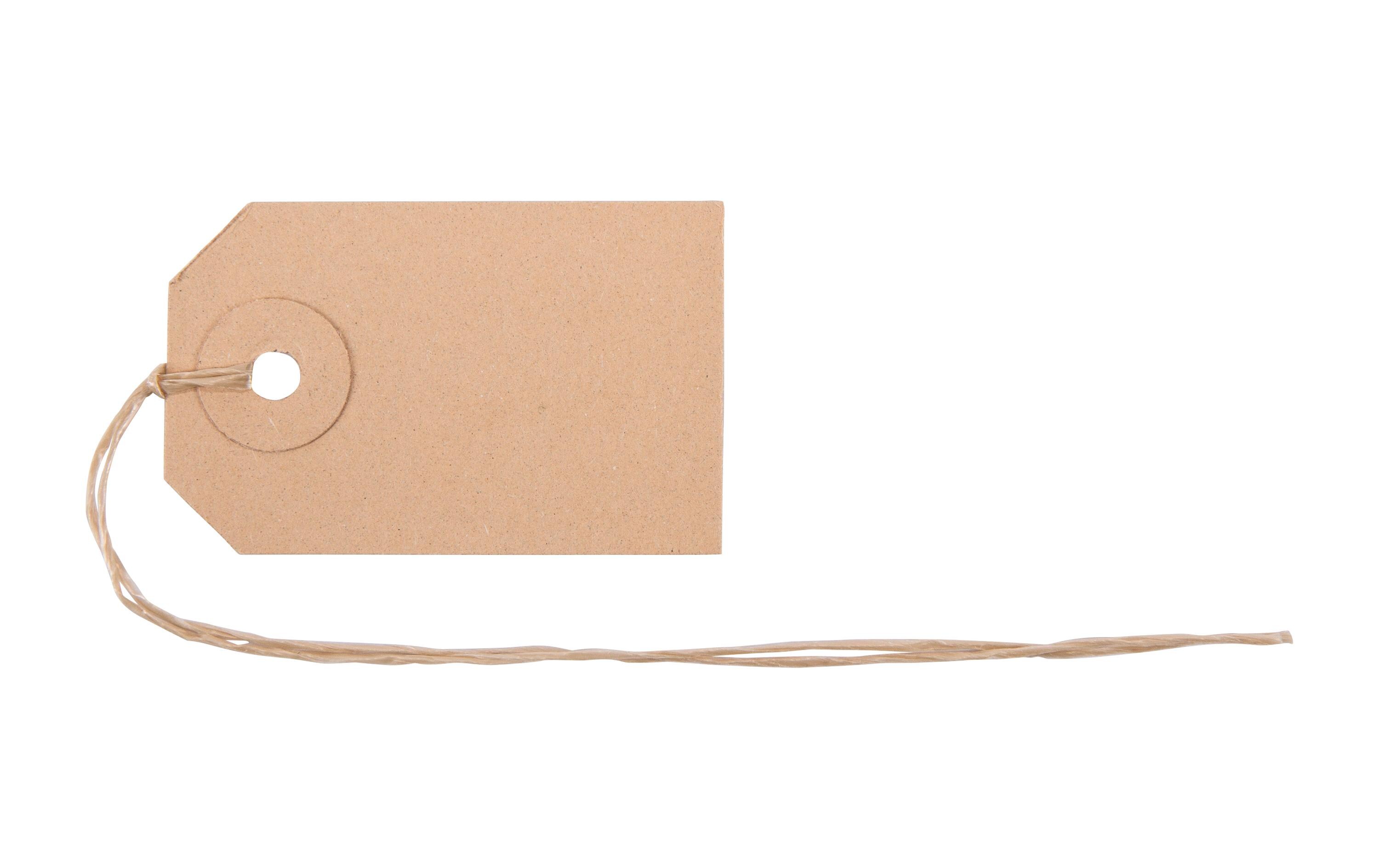 Preisanhänger 3.5 x 5.5 cm, Braun, 50 StückAnhänge-Etiketten ohne Druck