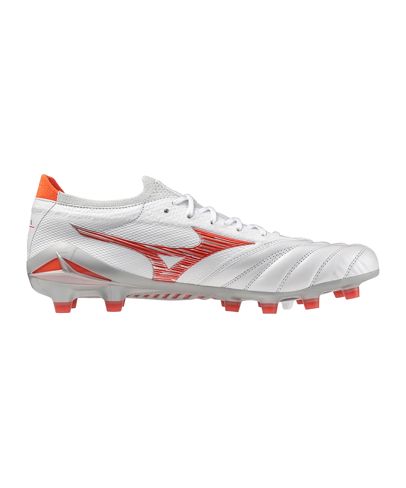 Mizuno Morelia Neo IV Alpha Made in Japan FG Charge Weiss Rot F60