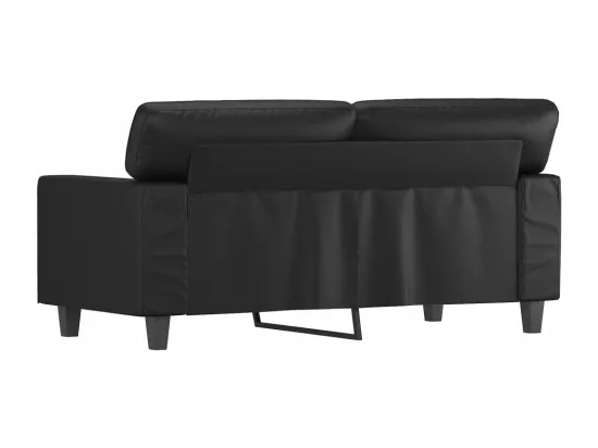 Canapé à 2 places Noir 120 cm Similicuir