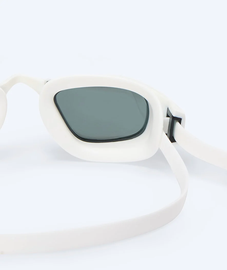 Watery Elite svømmebriller - Storm Racer Mirror - Hvid/sølv