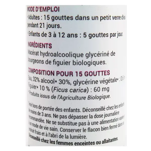 Macerado de glicerina de figo orgânico Oemine 30ml