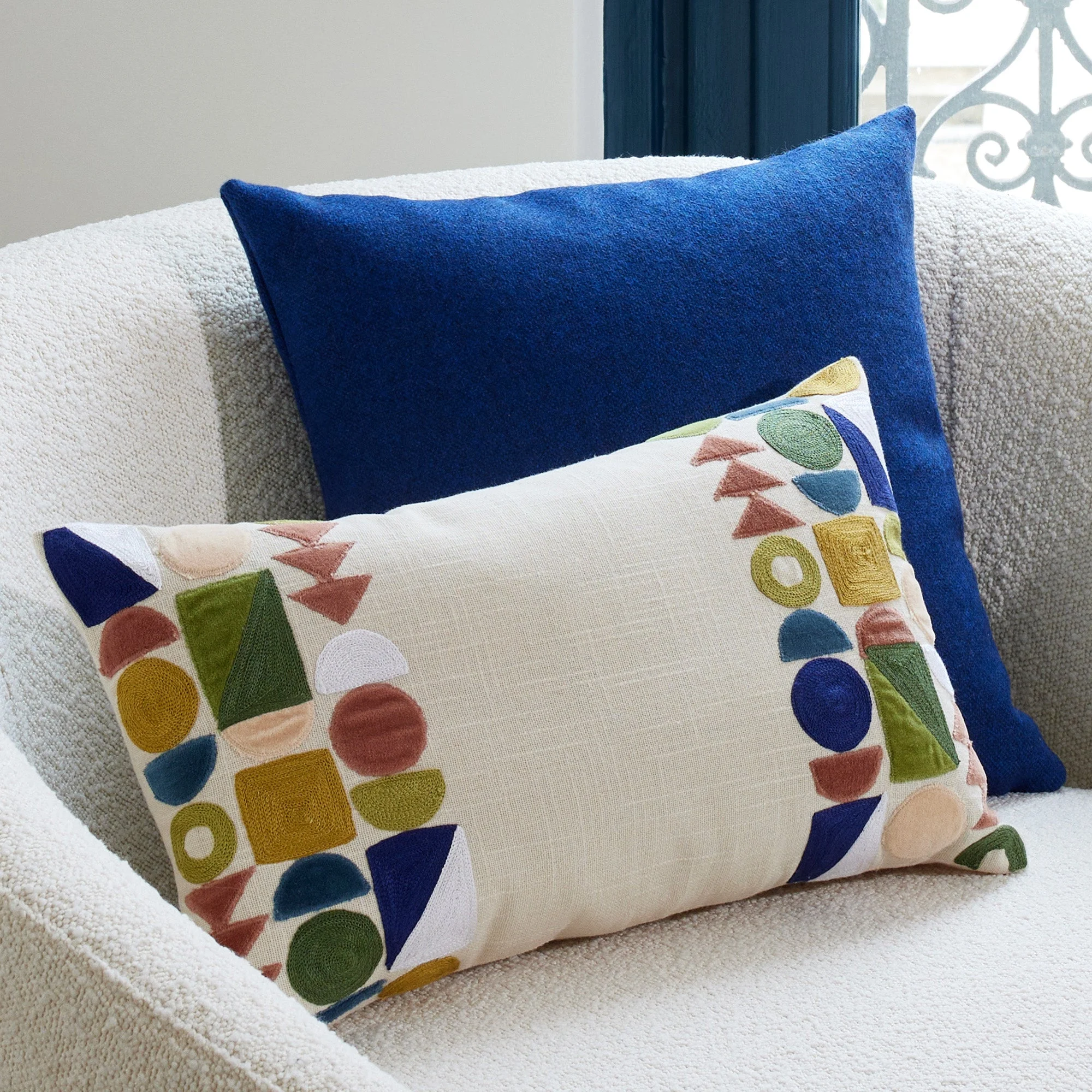 MARCELO - Housse de coussin | Bleu