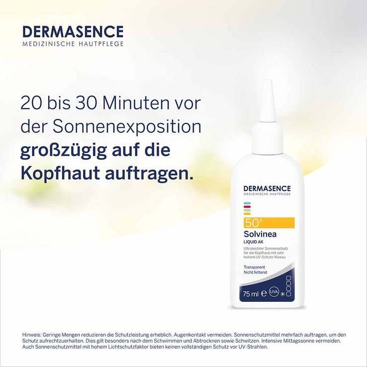Dermasence Solvinea Liquid AK LSF 50 + , 75 ml