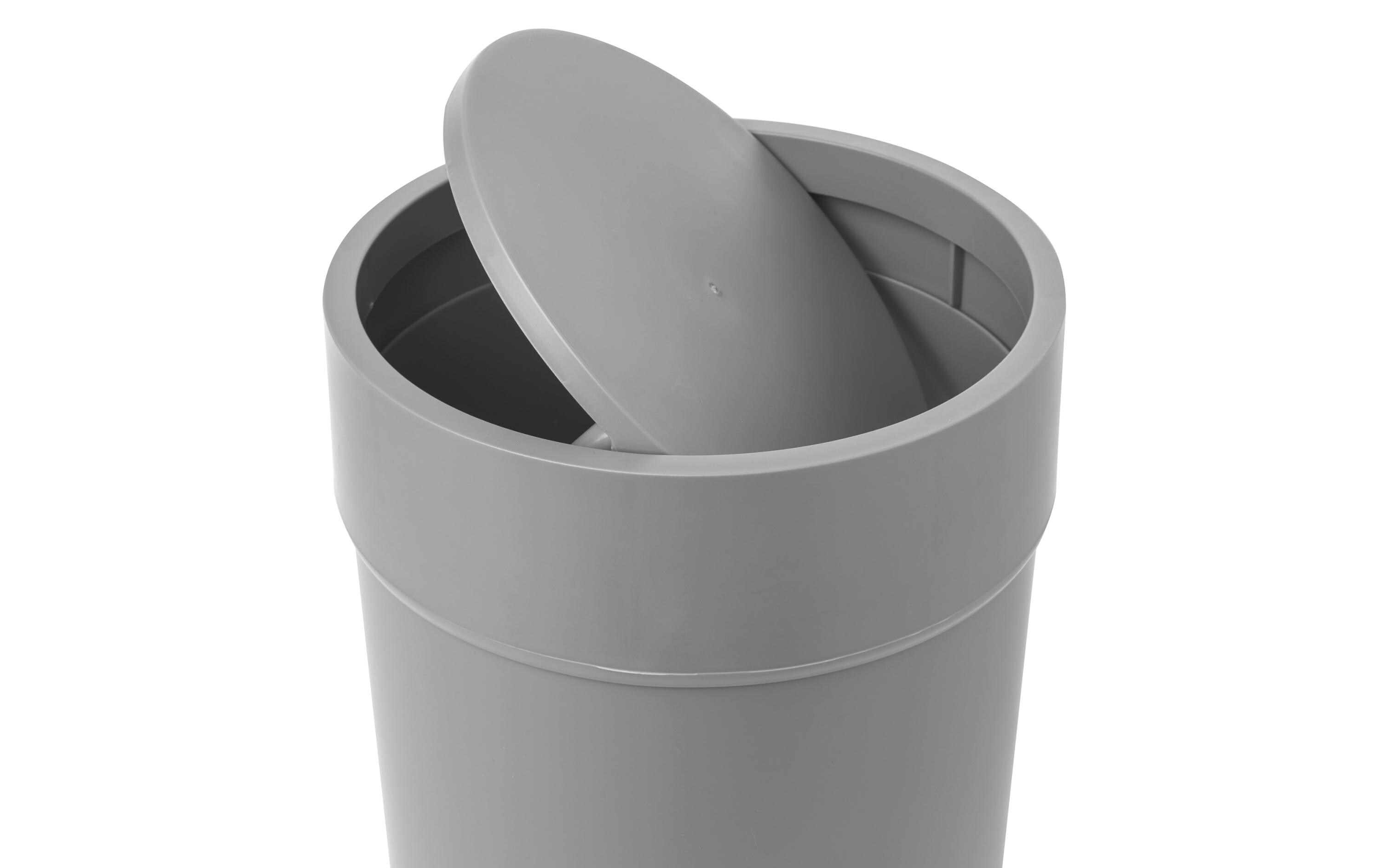 Kosmetikeimer Touch 6 l mit Schwingdeckel, GrauBadezimmer Eimer Touch