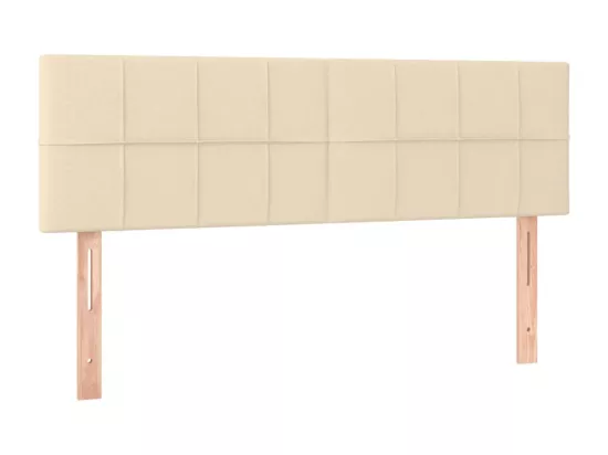 Sommier tapissier avec matelas et LED Crème 140x190 cm Tissu