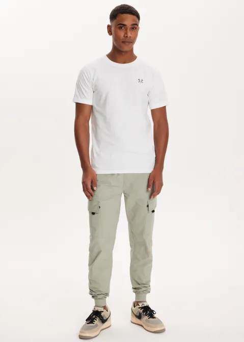 T-shirt met kruis logo wit (WIT)