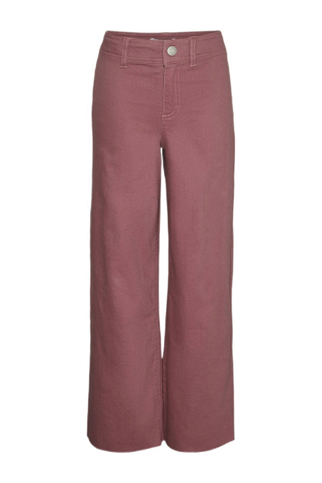 VERO MODA GIRL high waist wide leg jeans VMVIOLA donkerroze