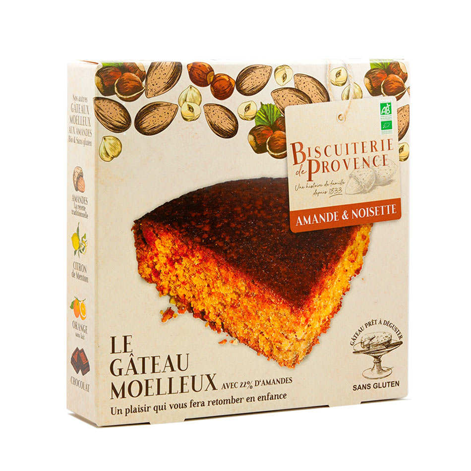 Gâteau moelleux amande et noisettes – Bio sans gluten