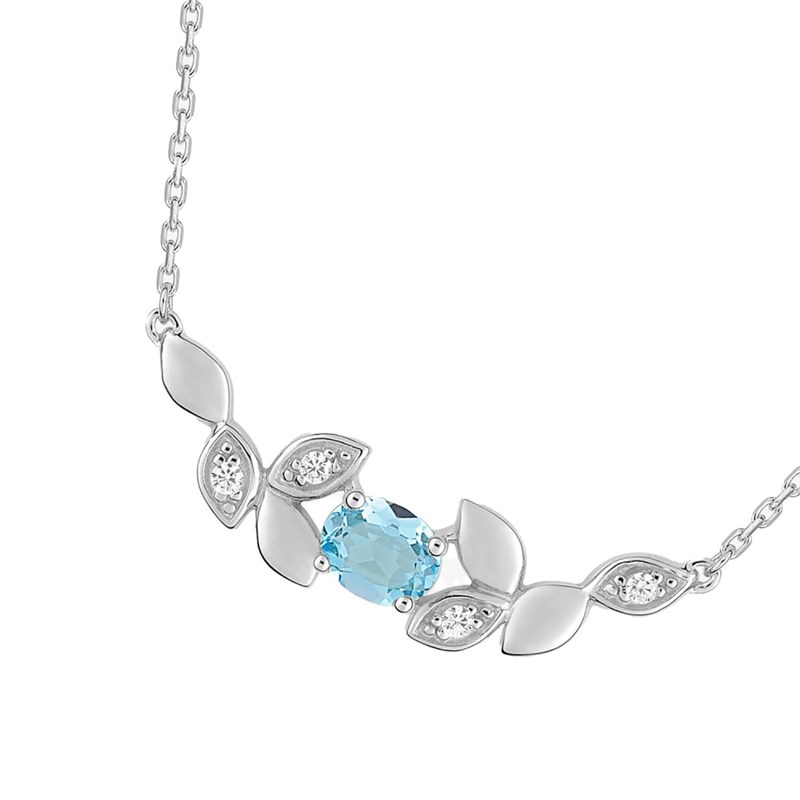 Collier Femme - topaze - Or 18 Carats - Longueur : 42 cm